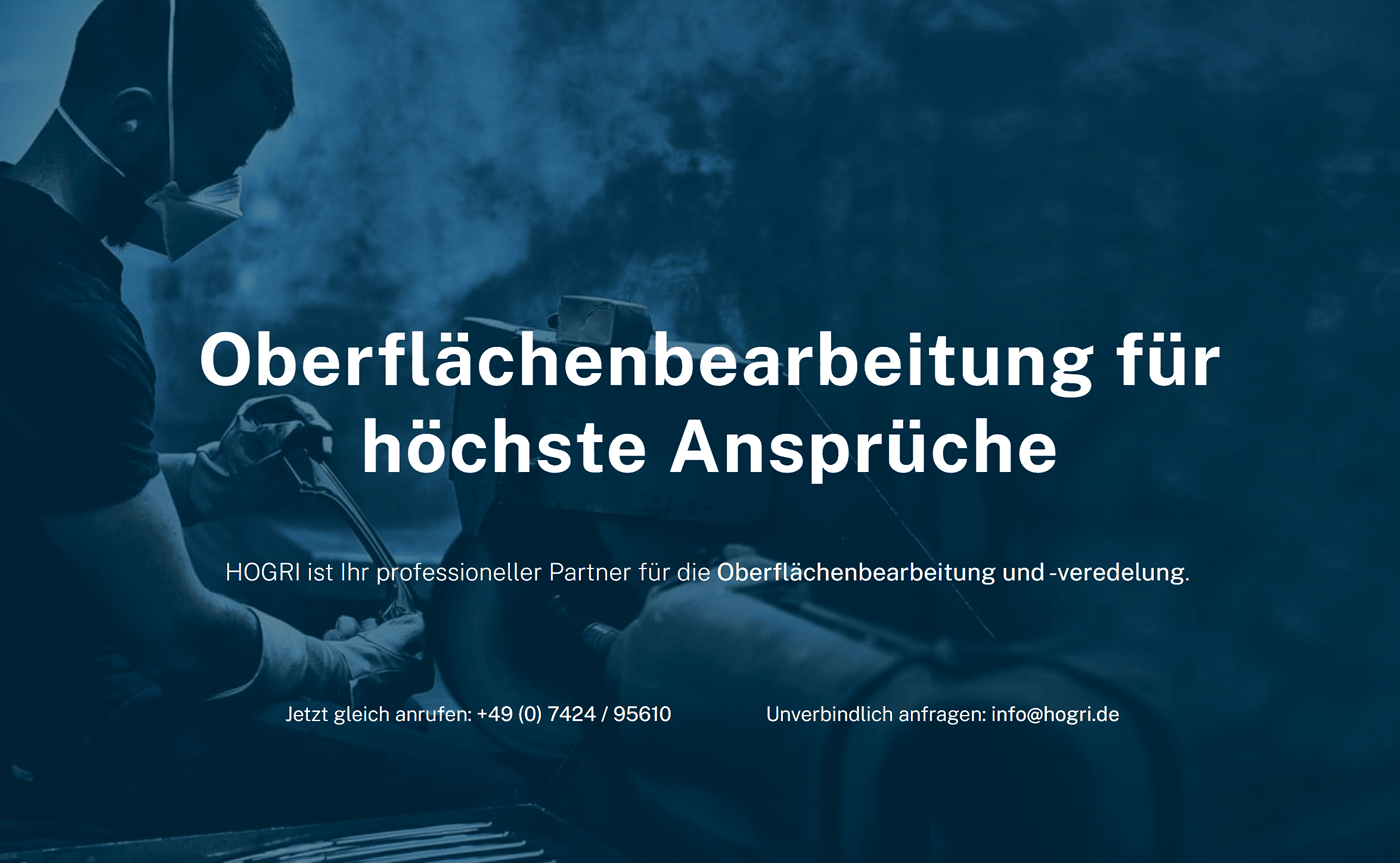 Oberflächenbearbeitung Heusenstamm - ↗️HOGRI: ✔️Edelstahl polieren, Glasperlenstrahlen, Galvanik, Oberflächentechnik